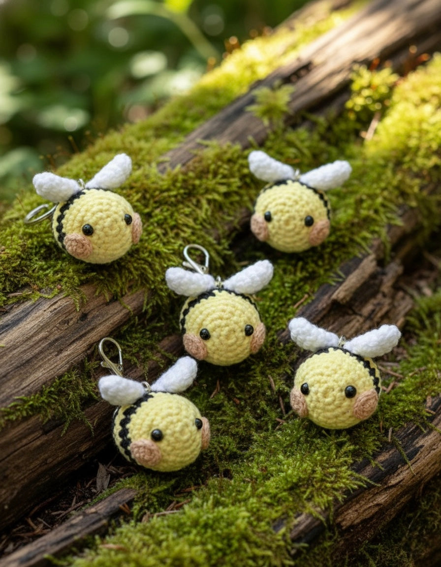 Bee Happy | Set de llaveros 5 piezas